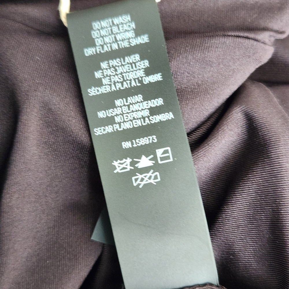 New Skims Vegan Faux Leather Skirt Swim Cover-Up Long Black Slit Onyx Lined NWT - Picture 8 of 12